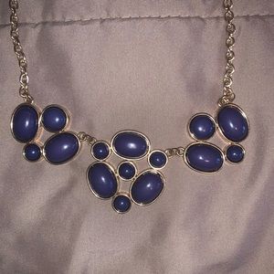 Blue statement necklace